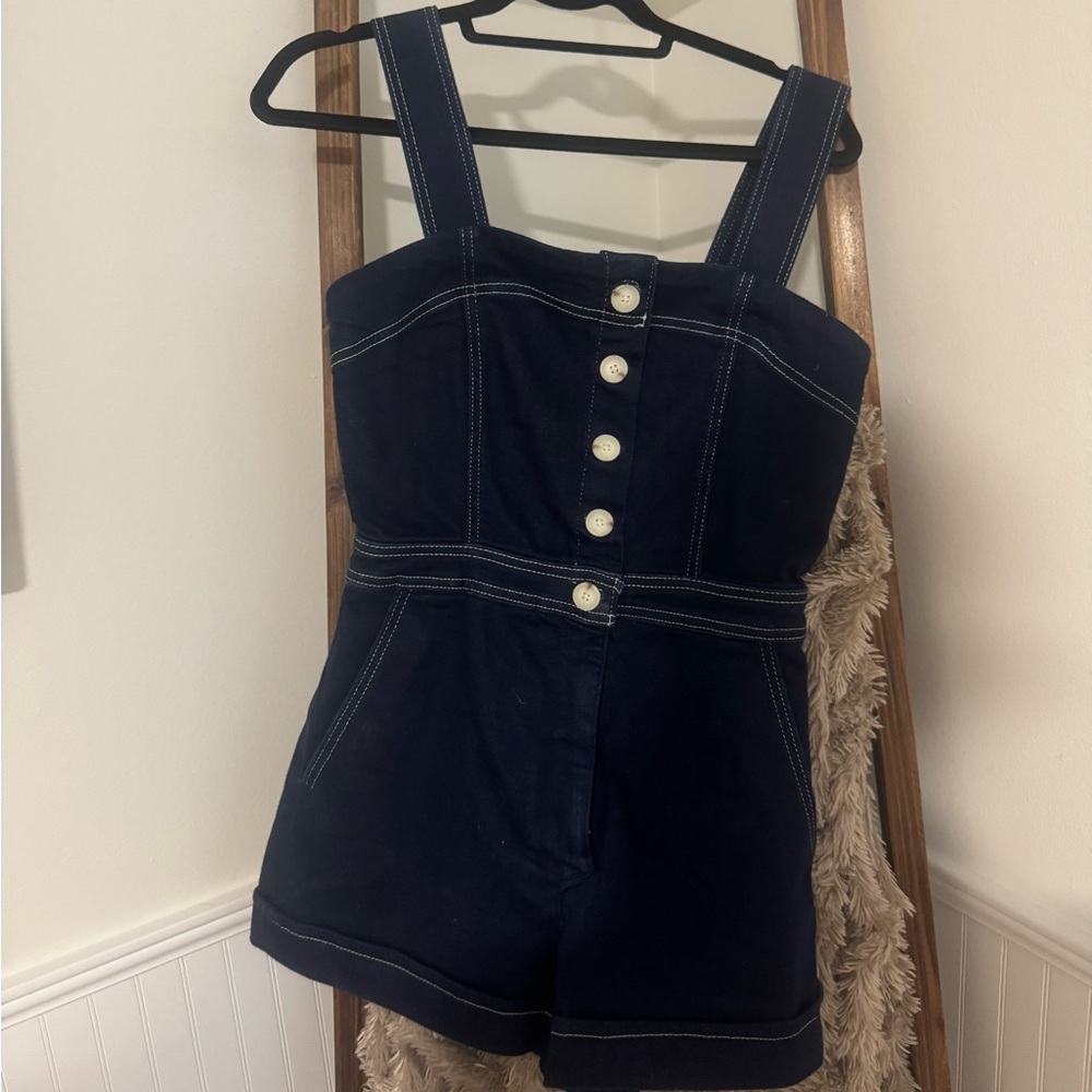 Maeve denim romper.